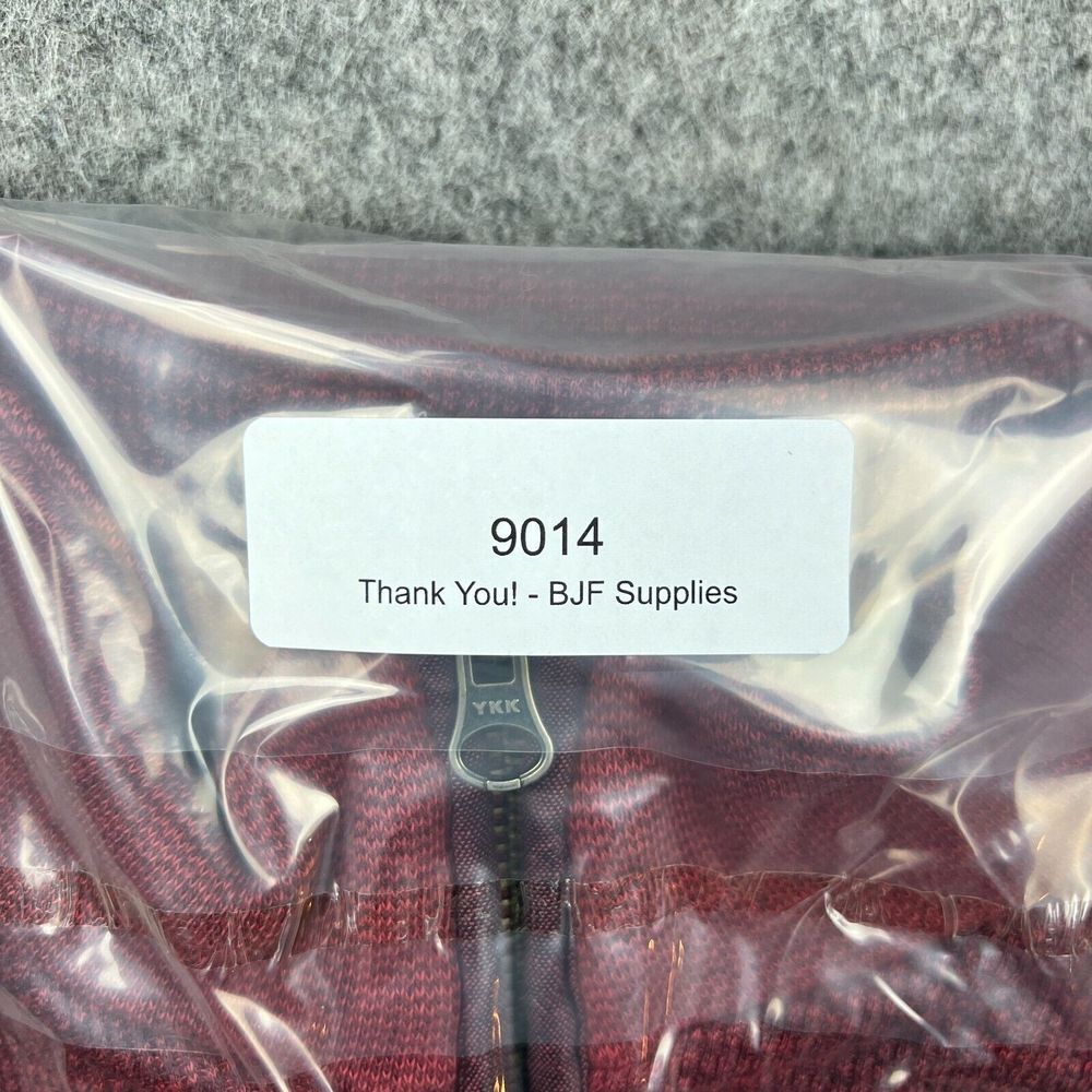 Lucky‎ Brand Sweater Mens Large Red Thermal 1/4 Zip Mock Neck Pullover Pockets - Picture 13 of 13